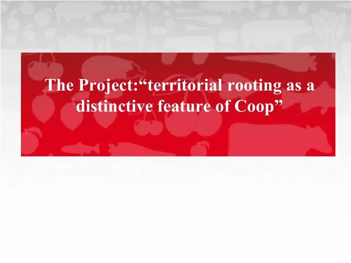 the project territorial rooting as a distinctive feature of coop