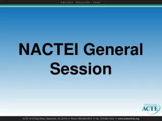NACTEI General Session