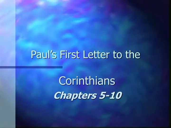 paul s first letter to the