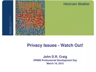 Privacy Issues - Watch Out!