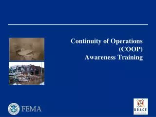 Continuity of Operations (COOP) Awareness Training