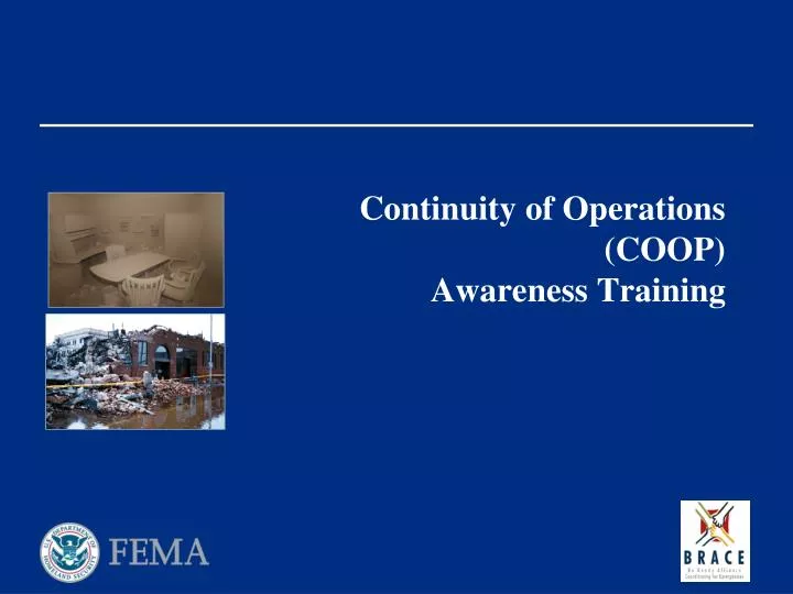 continuity of operations coop awareness training