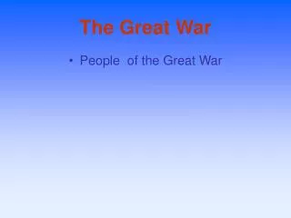 the great war