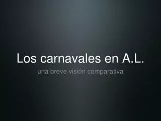 los carnavales en a l