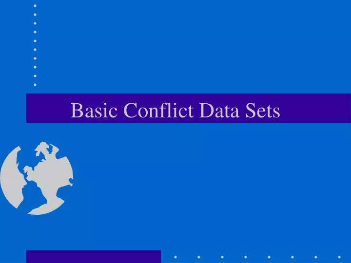 basic conflict data sets