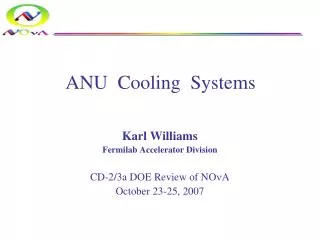 ANU Cooling Systems