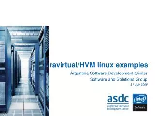 Paravirtual/HVM linux examples