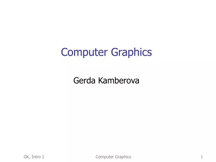 computer graphics