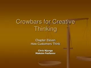 Crowbars for Creative Thinking