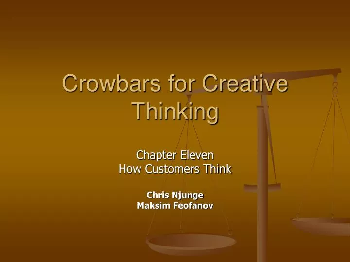 crowbars for creative thinking