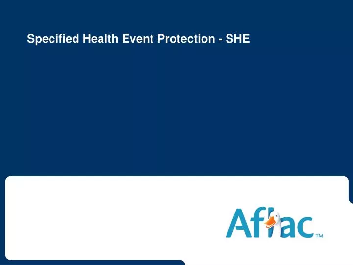 specified health event protection she