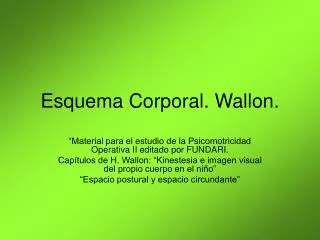 esquema corporal wallon