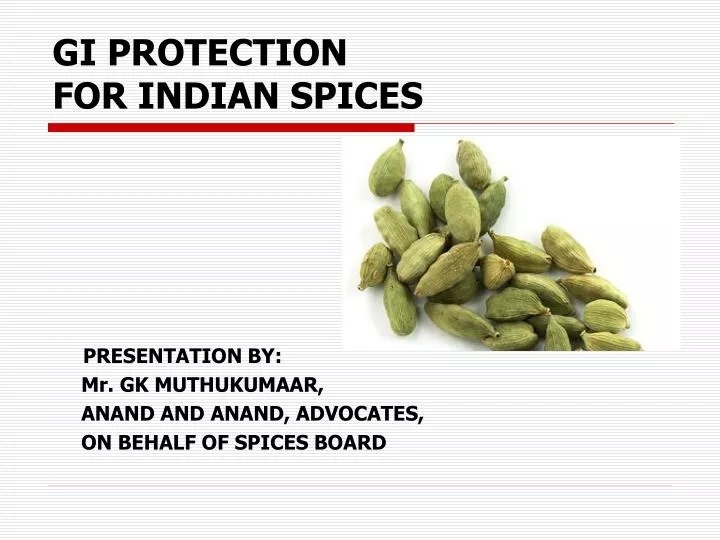 gi protection for indian spices