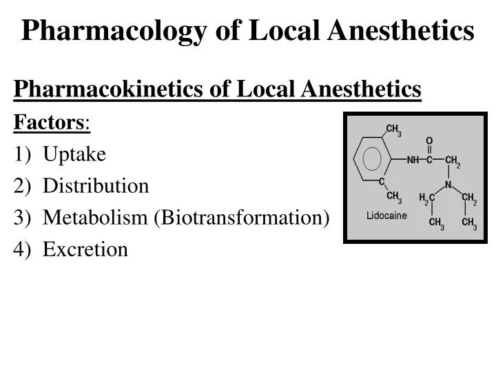 pharmacology of local anesthetics