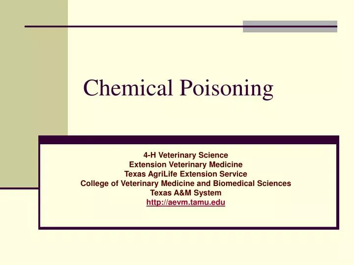 chemical poisoning