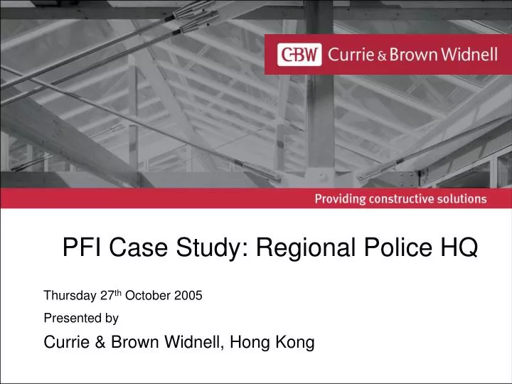 pfi case study regional police hq