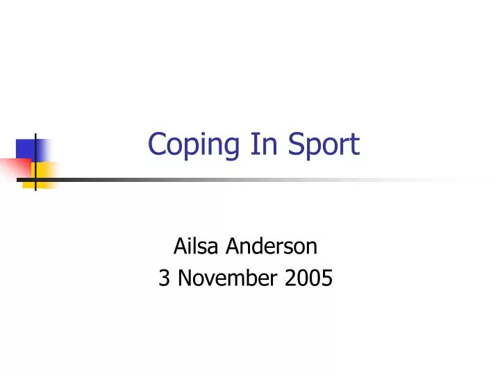 coping in sport