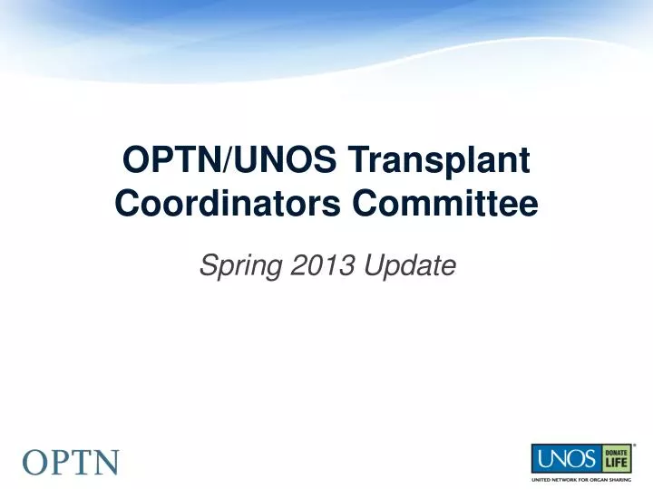 optn unos transplant coordinators committee