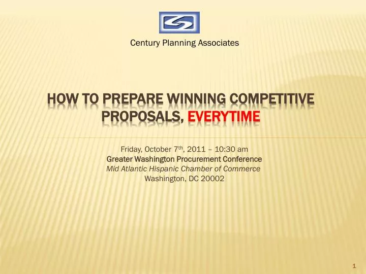 how to prepare winning competitive proposals everytime