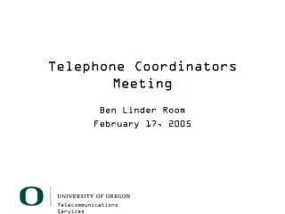 Telephone Coordinators Meeting