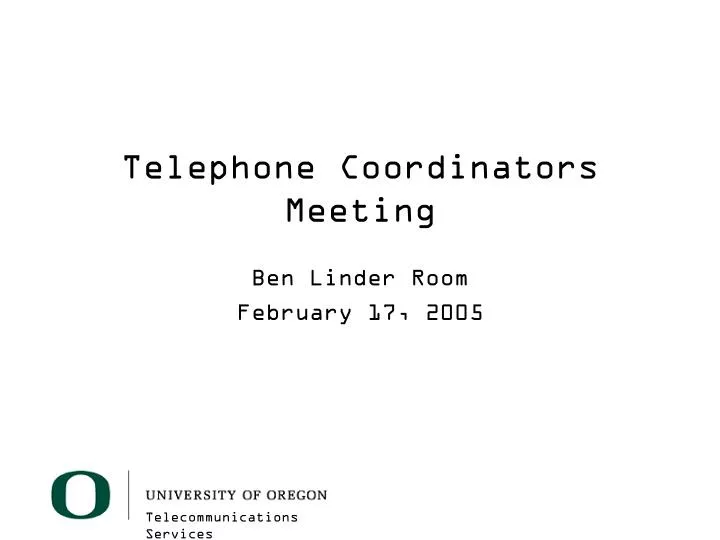 telephone coordinators meeting