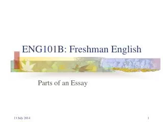ENG101B: Freshman English