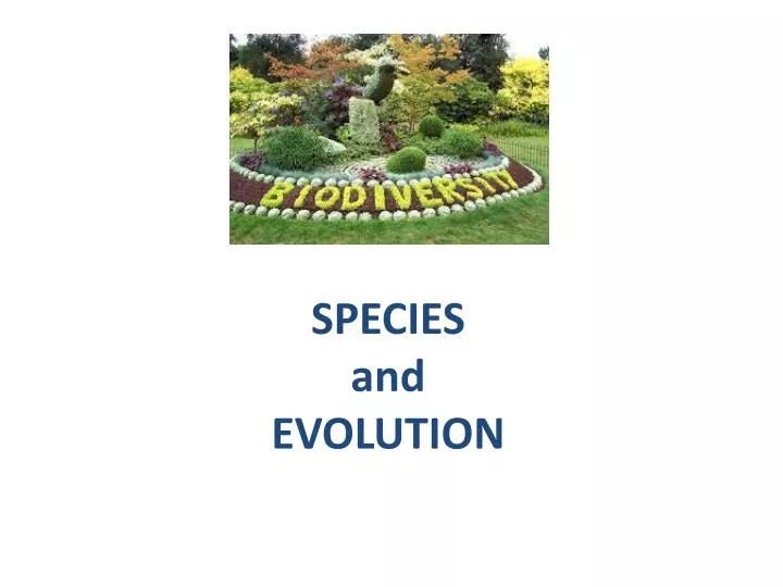 species and evolution