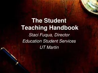 The Student Teaching Handbook