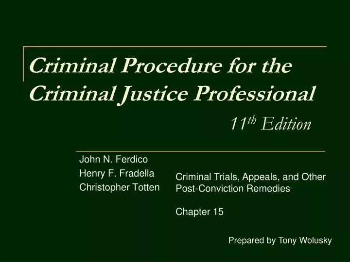 criminal procedure for the criminal justice professional 11 th edition