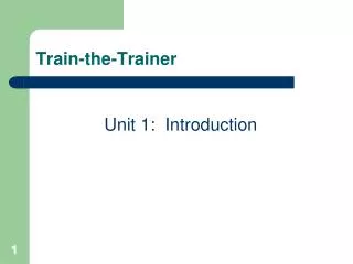 Train-the-Trainer