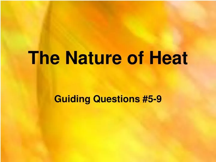 the nature of heat