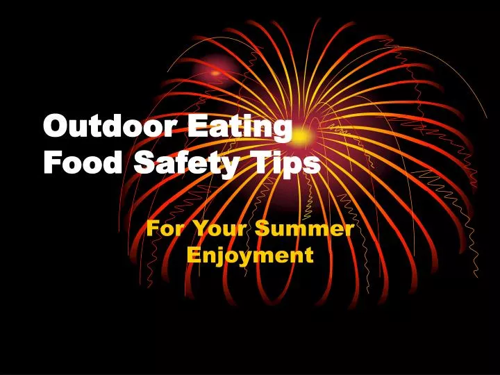 outdoor eating food safety tips