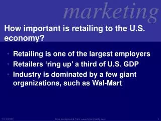 How important is retailing to the U.S. economy?