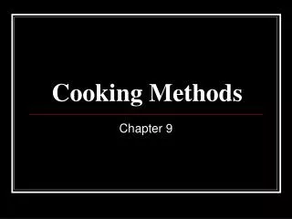 Cooking Methods