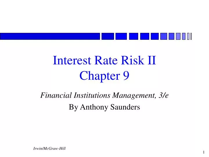 interest rate risk ii chapter 9