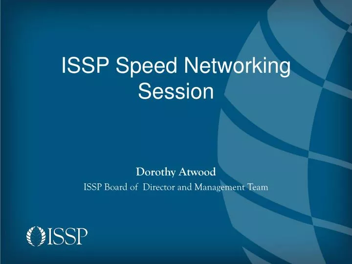 issp speed networking session