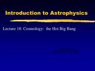 Introduction to Astrophysics