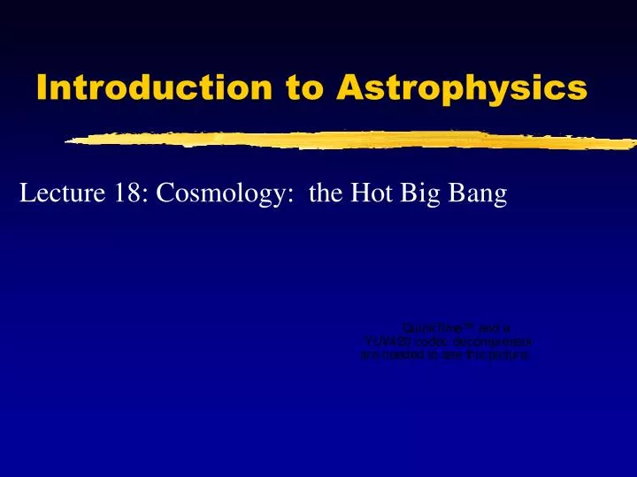 introduction to astrophysics
