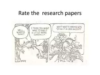 Rate the research papers