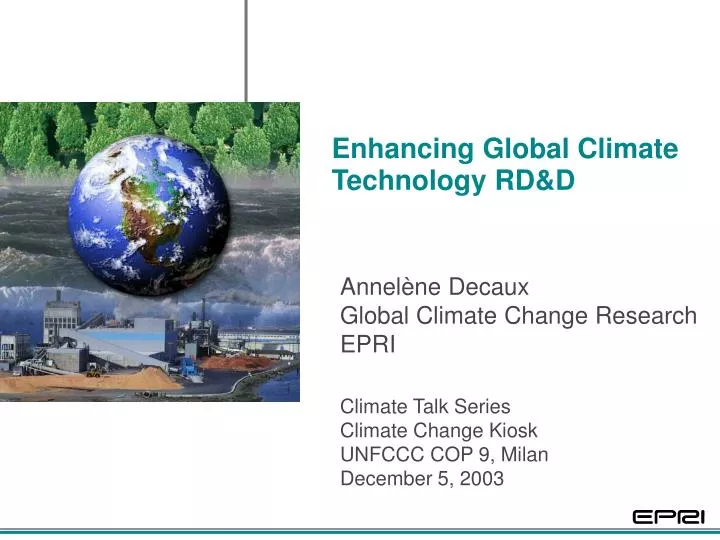 enhancing global climate technology rd d
