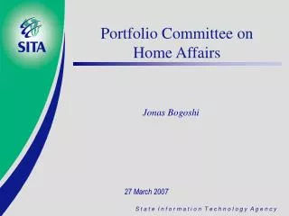 Portfolio Committee on Home Affairs