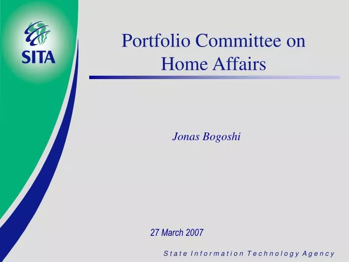 portfolio committee on home affairs