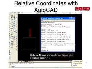 Relative Coordinates with AutoCAD