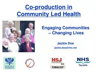 Co-production in Community Led Health