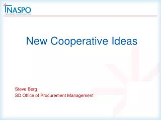 New Cooperative Ideas