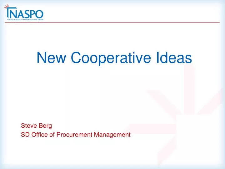 new cooperative ideas