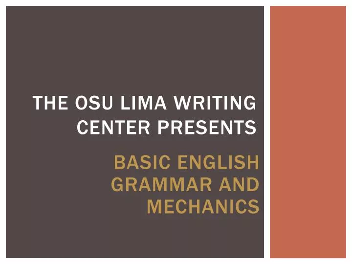 the osu lima writing center presents