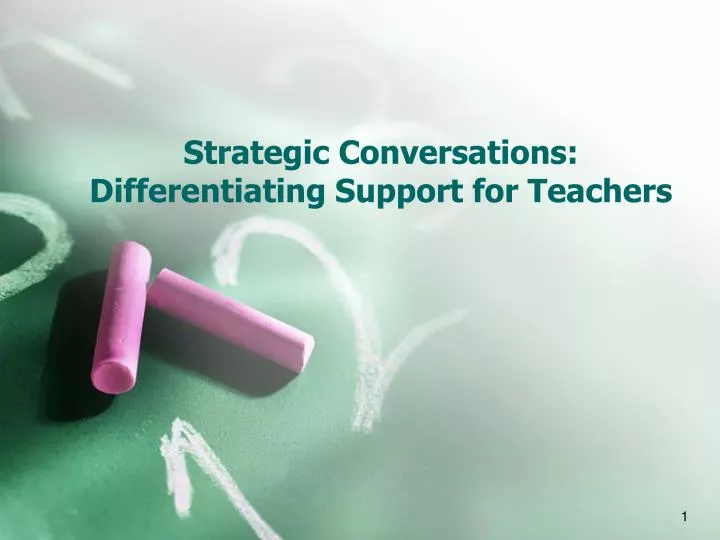 strategic conversations differentiating support for teachers