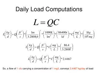 Daily Load Computations