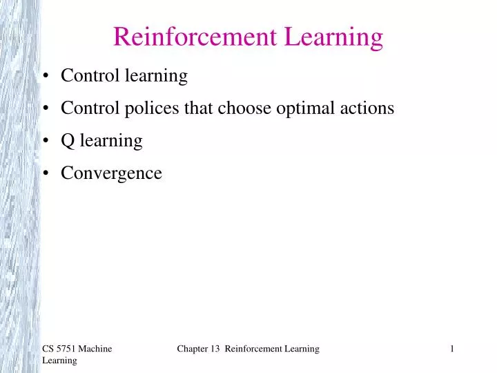 reinforcement learning